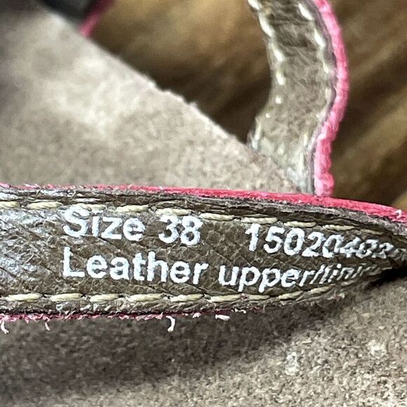 Dansko Jenelle Strappy Thong Sandals Cork Leather Red Womens Size EU 38 US 7.5-8 - Picture 7 of 8